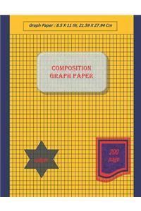 Graph Paper Notebook 8.5 x 11 IN, 200 sheets