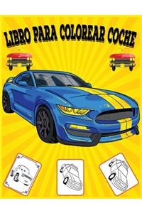 Libro para colorear coche