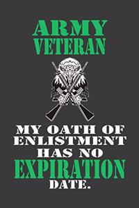 Army Veteran with Eagle Composition Notebook and Diary