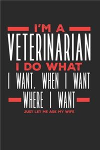 I'm a Veterinarian I Do What I Want, When I Want, Where I Want. Just Let Me Ask My Wife
