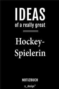 Notizbuch für Hockey-Spieler / Hockey-Spielerin