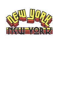 Cool Retro Style New York NY NYC 120 Page Notebook Lined Journal for New Yorkers