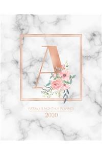 Weekly & Monthly Planner 2020 A