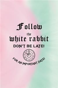 Follow The White Rabbit Don't Be Late! For An Important Date!