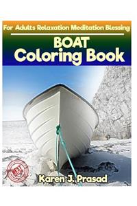 BOAT Coloring book for Adults Relaxation Meditation Blessing