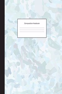 Composition Notebook: Light Green Camouflage College Ruled Blank Lined Cute Notebooks for Girls Teens Kids School Writing Notes Journal (7.5 x 9.25 in)