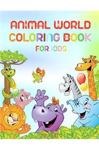 Animal world - Coloring book for kids