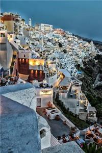 Scenic Santorini, Greece at Night Journal