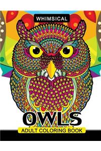 Whimsical Owls Adults Coloring Book