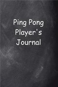 Ping Pong Player's Journal Chalkboard Design