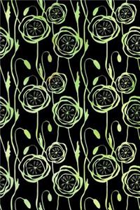 Journal Notebook Scribbly Watercolor Flowers Pattern 6