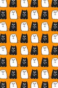Bullet Journal Notebook for Cat Lovers Black and White Cats in a Row 5