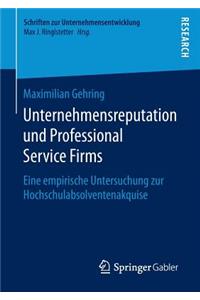 Unternehmensreputation Und Professional Service Firms