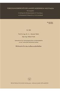 Richtwerte für das Außenrundschleifen