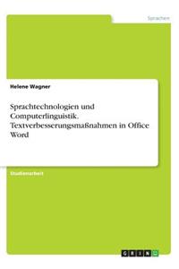 Sprachtechnologien und Computerlinguistik. Textverbesserungsmaßnahmen in Office Word