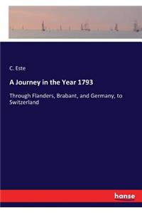 A Journey in the Year 1793