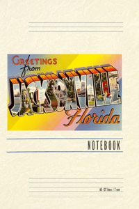 Vintage Lined Notebook Greetings from Jacksonville, Florida