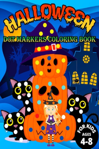 Halloween dot markers coloring book for kids ages 4-8