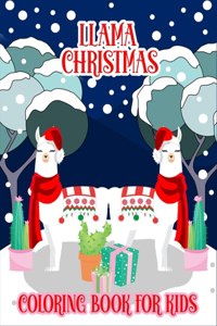 Llama Christmas Coloring Book For Kids