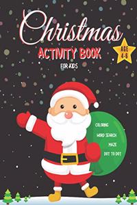 Christmas Activity Book for Kids Ages 4-6