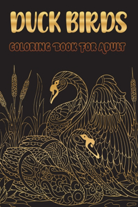 Duck birds coloring book for adult