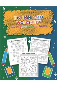 Division Math Worksheet for 2nd, 3rd and 4th grade