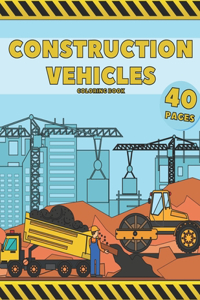 Construction Vehicles Coloring Book
