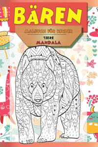 Malbuch für Kinder - Mandala - Tiere - Bären