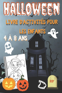 Halloween livre d'activités pour les enfants 4 à 8 ans