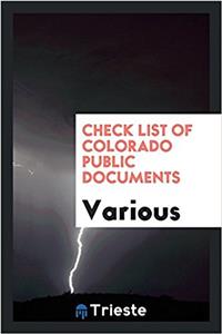 Check List of Colorado Public Documents