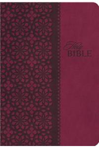 KJV, End-of-Verse Reference Bible, Personal Size, Giant Print, Imitation Leather, Burgundy, Red Letter Edition