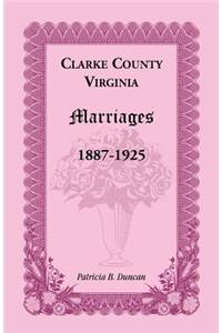 Clarke County, Virginia Marriages, 1887-1925