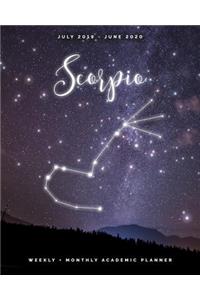 Scorpio July 2019 - June 2020 Weekly + Monthly Academic Planner
