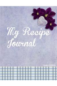 My Recipe Journal Blank Cookbook