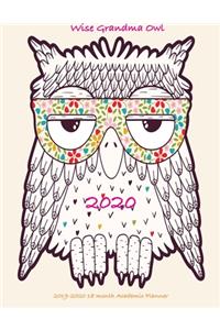 Wise Grandma Owl 2019-2020 18 month Academic Planner