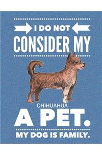 I Do Not Consider My Chihuahua A Pet.