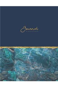 Journal Minerals + Gold: Gorgeous Blue Mineral Notebook - Lined 80-Page - Perfect Bound Cover