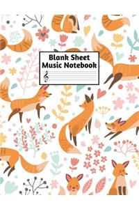 Blank Sheet Music Notebook