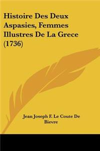 Histoire Des Deux Aspasies, Femmes Illustres De La Grece (1736)