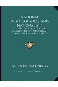 National Righteousness And National Sin
