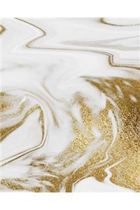 Liquid Gold Marble Composition Notebook - Large Ruled Notebook - 8x10 Lined Notebook (Softcover Journal / Notebook / Diary)