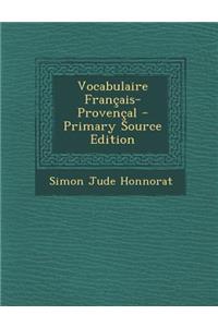 Vocabulaire Francais-Provencal