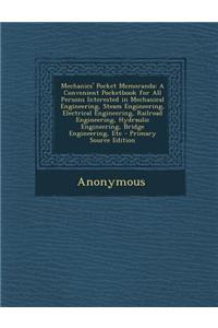 Mechanics' Pocket Memoranda