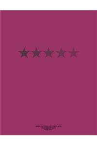 Cornell Notebook for Cornell Notes, 250 Numbered Pages, Plum Cover