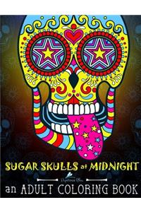 Sugar Skulls at Midnight Adult Coloring Book