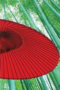 Red Parasol Grid Notebook