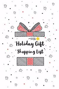 Holiday gift shopping list