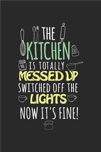 The kitchen is totally messed up switched off the lights - now it's fine!