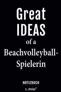 Notizbuch für Beachvolleyball-Spieler / Beachvolleyball-Spielerin