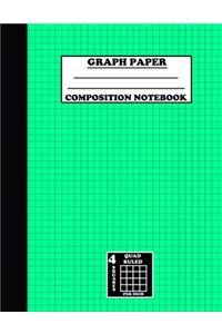 Graph Paper Composition Notebook. Quad Ruled-4 Squares Per Inch